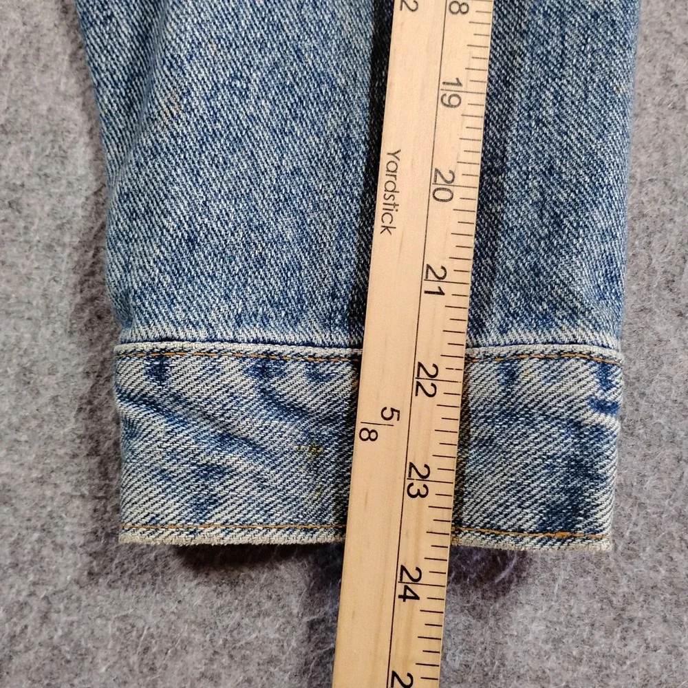 Vintage Levis 70507-4890 Mens Large Denim Trucker Jacket Blue Made in USA 90s - Picture 10 of 14